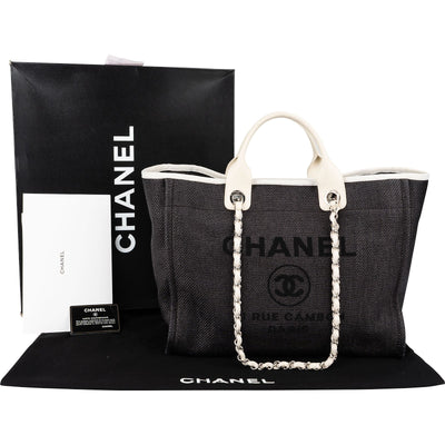 Chanel Denim Deauville Tote Shoulder Bag
