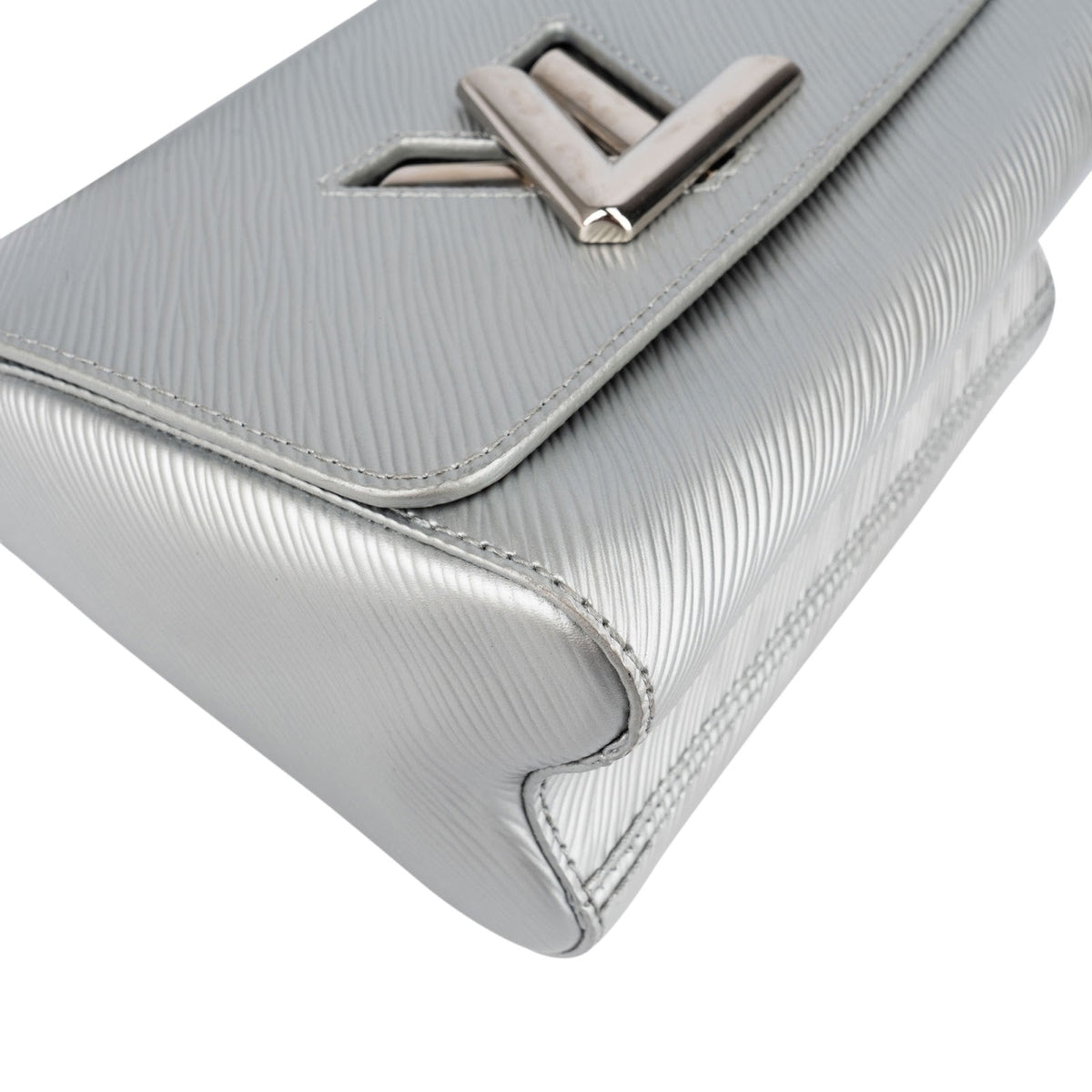 Louis Vuitton Silver Metallic Epi Leather Twist PM Crossbody Bag