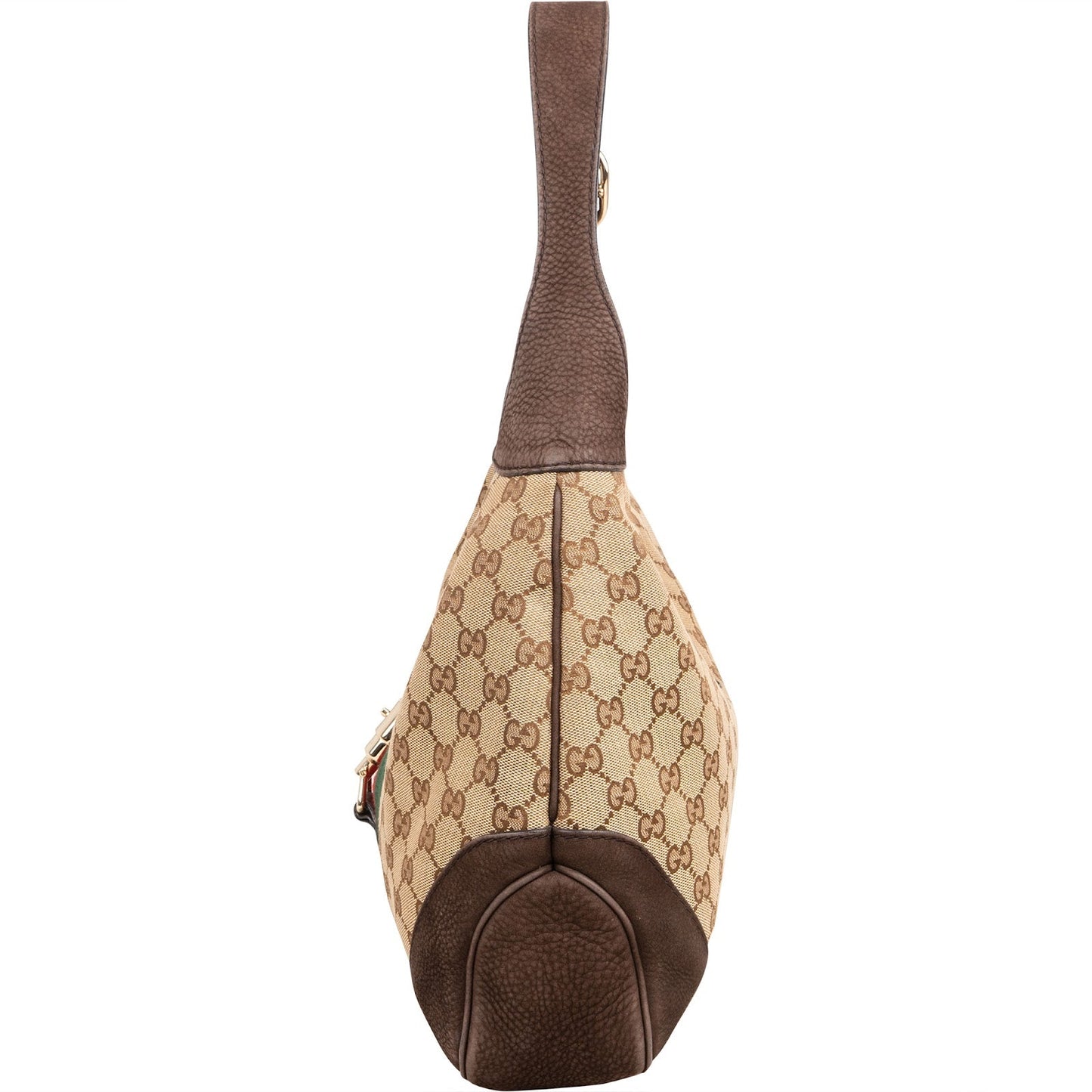 Gucci Monogram GG Canvas Nubuk New Jackie Hobo Shoulder Bag