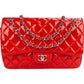 Chanel Quilted Patent Leather Jumbo Double Flap Crossbody Bag