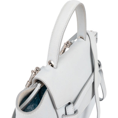 Céline Light Blue Leather Grained Calfskin Nano Belt Handbag