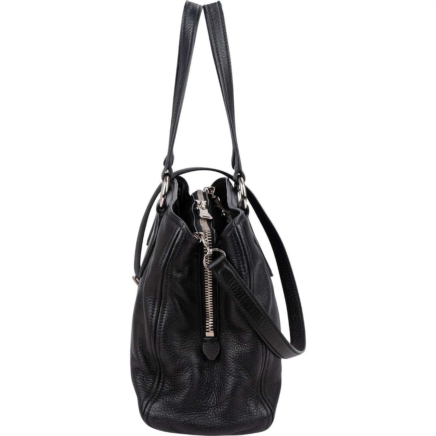 Miu Miu Grained Leather Vitello Daino Tote Shoulder Bag