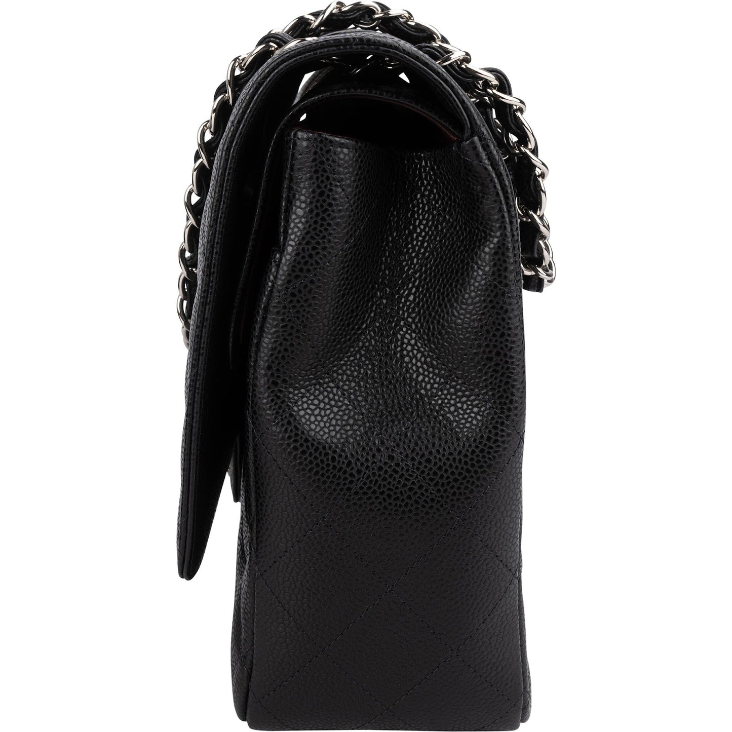 Chanel Quilted Caviar Leather Maxi Double Flap Crossbody Bag