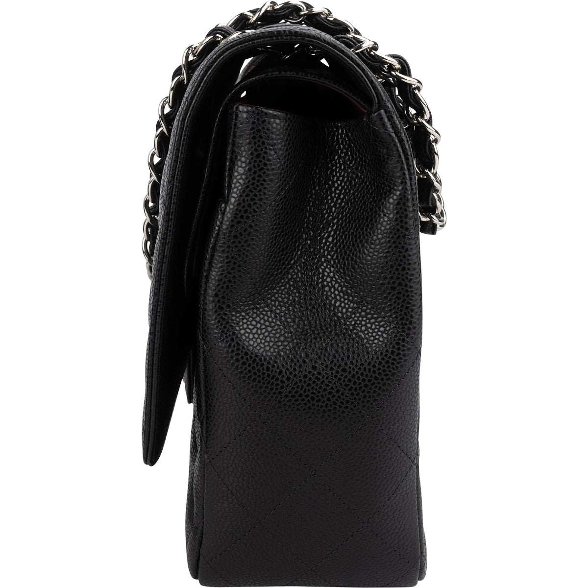Chanel Quilted Caviar Leather Maxi Double Flap Crossbody Bag