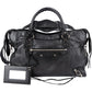 Balenciaga Black Arena Leather City Handbag