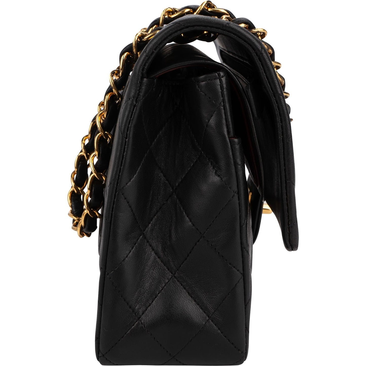 Chanel Quilted Lambskin 24K Gold Medium Double Flap Shoulder Bag