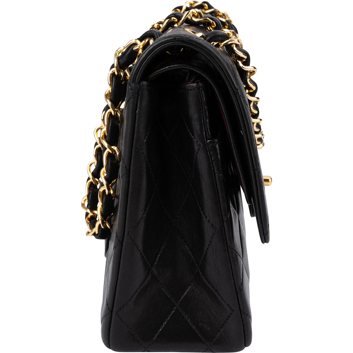 Chanel Quilted Lambskin 24K Gold Jumbo Double Flap Shoulder Bag