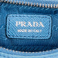 Prada Blue Nylon Triangle Re-Edition Crossbody Bag
