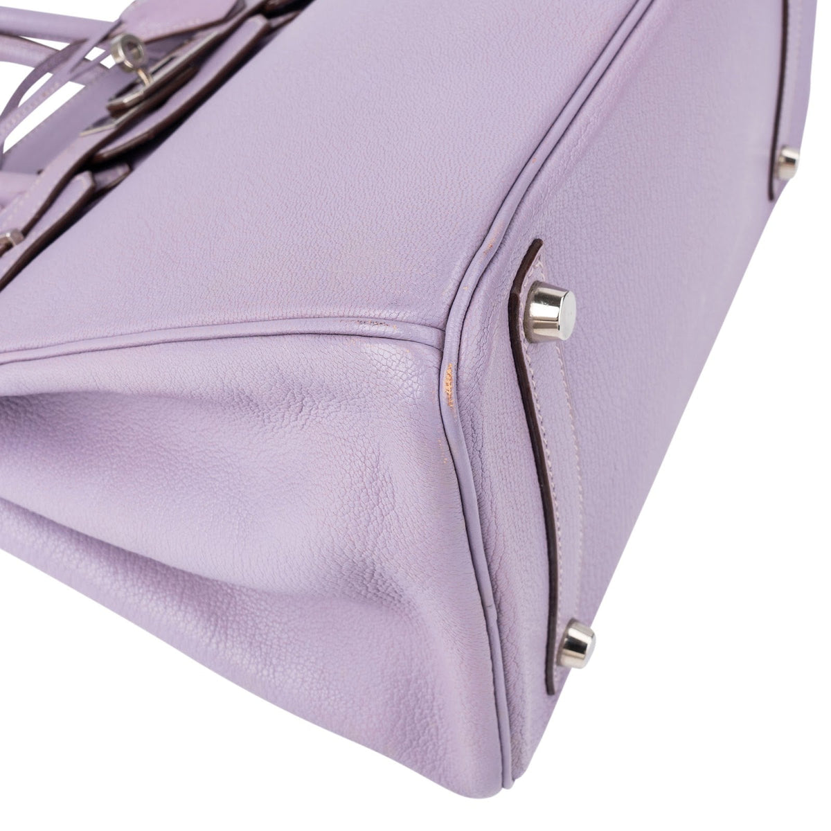 Hermès Lilac Chevre Mysore Leather Palladium Birkin 30 Handbag