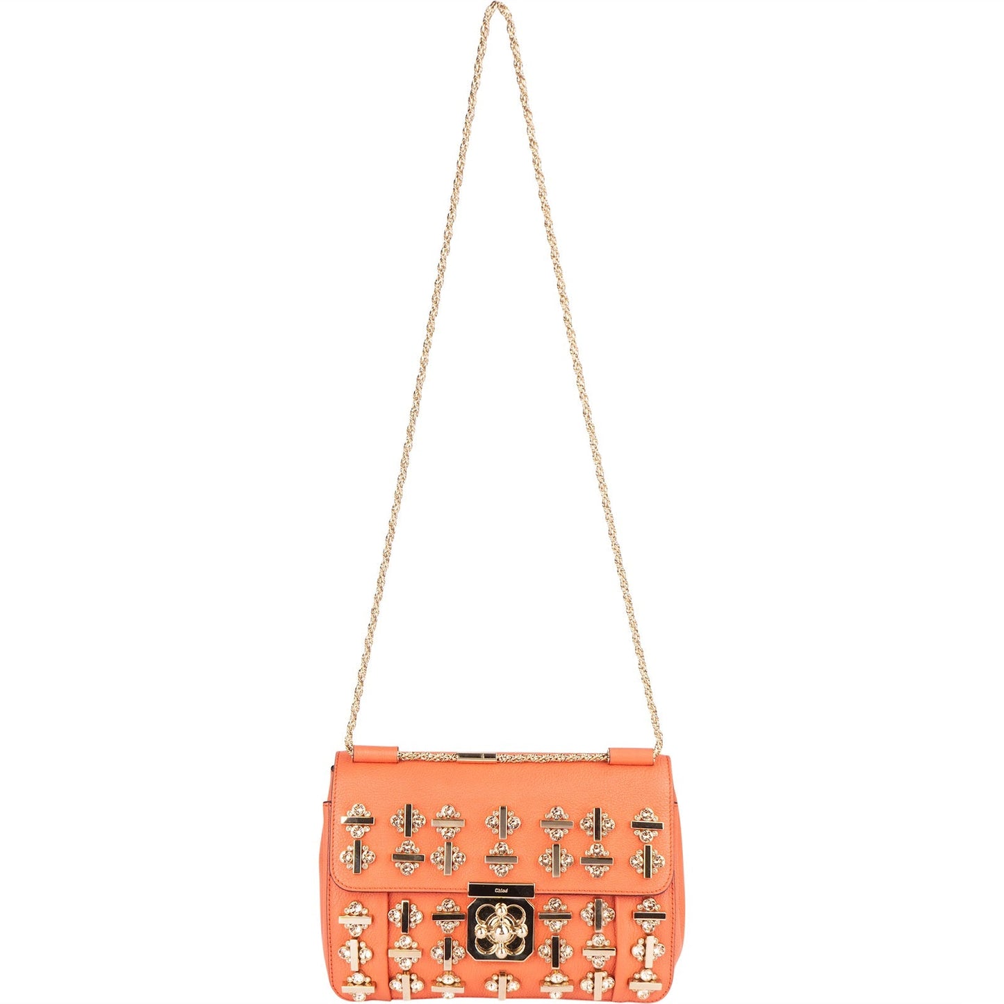 Chloé Embellished Leather Porte Epaule Swarovski Shoulder Crossbody Bag