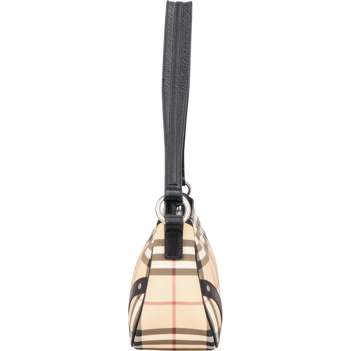Burberry Nova-Check Monogram Studded Shoulder Bag