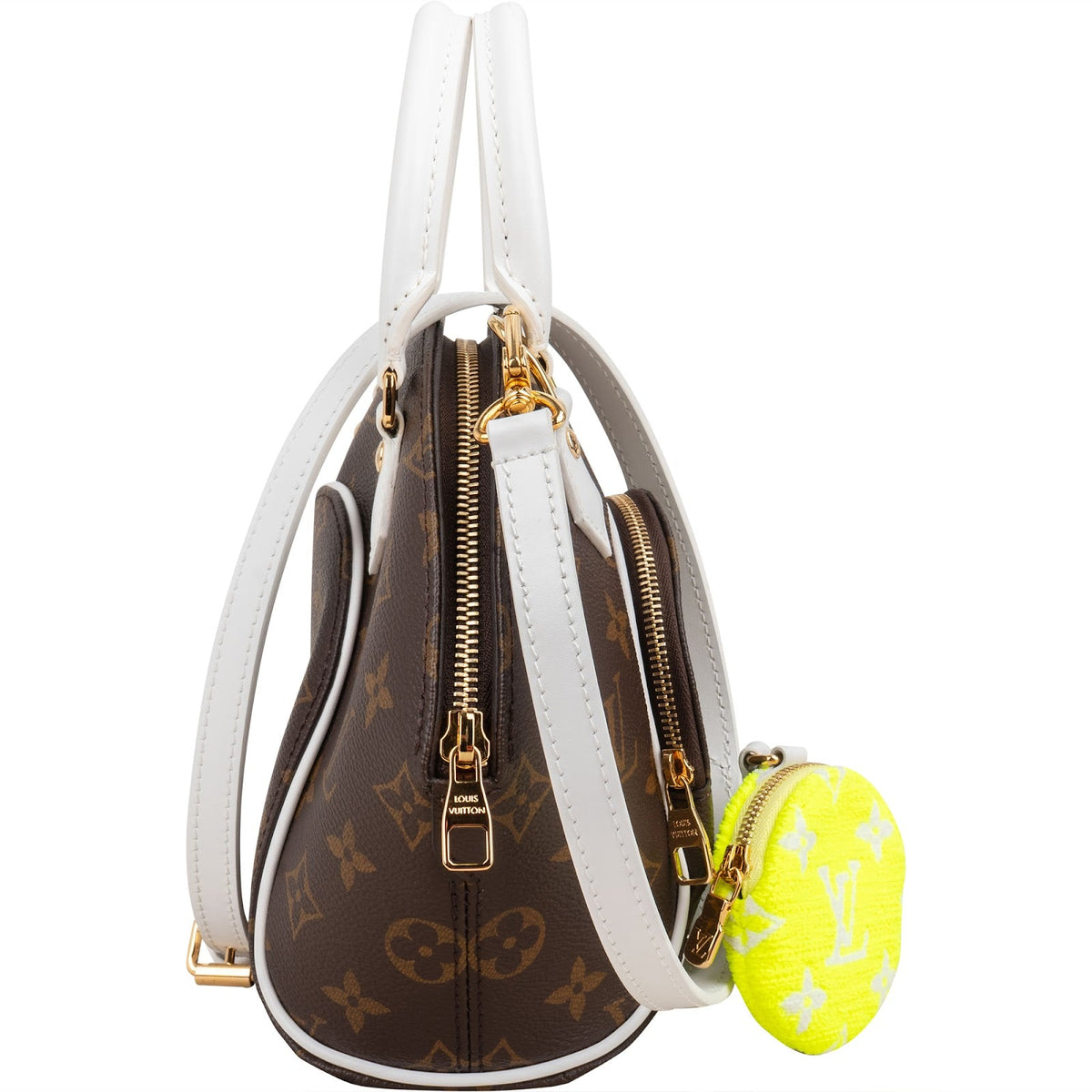 Louis Vuitton Monogram Canvas White Leather Limited Match Game On Ellipse BB Handbag