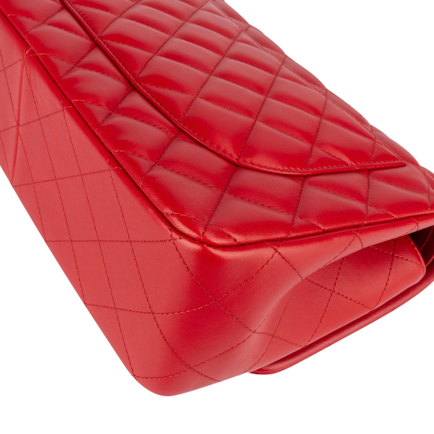 Chanel Quilted Lambskin Jumbo Double Flap Crossbody Bag