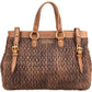 Miu Miu Matelassé Nappa Leather Bicolor Brown Tote Satchel Handbag