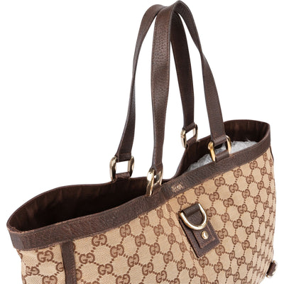 Gucci Monogram GG Canvas Abbey D-Ring Tote Shoulder Bag