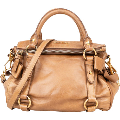 Miu Miu Vitello Lux Bow Bag Handbag