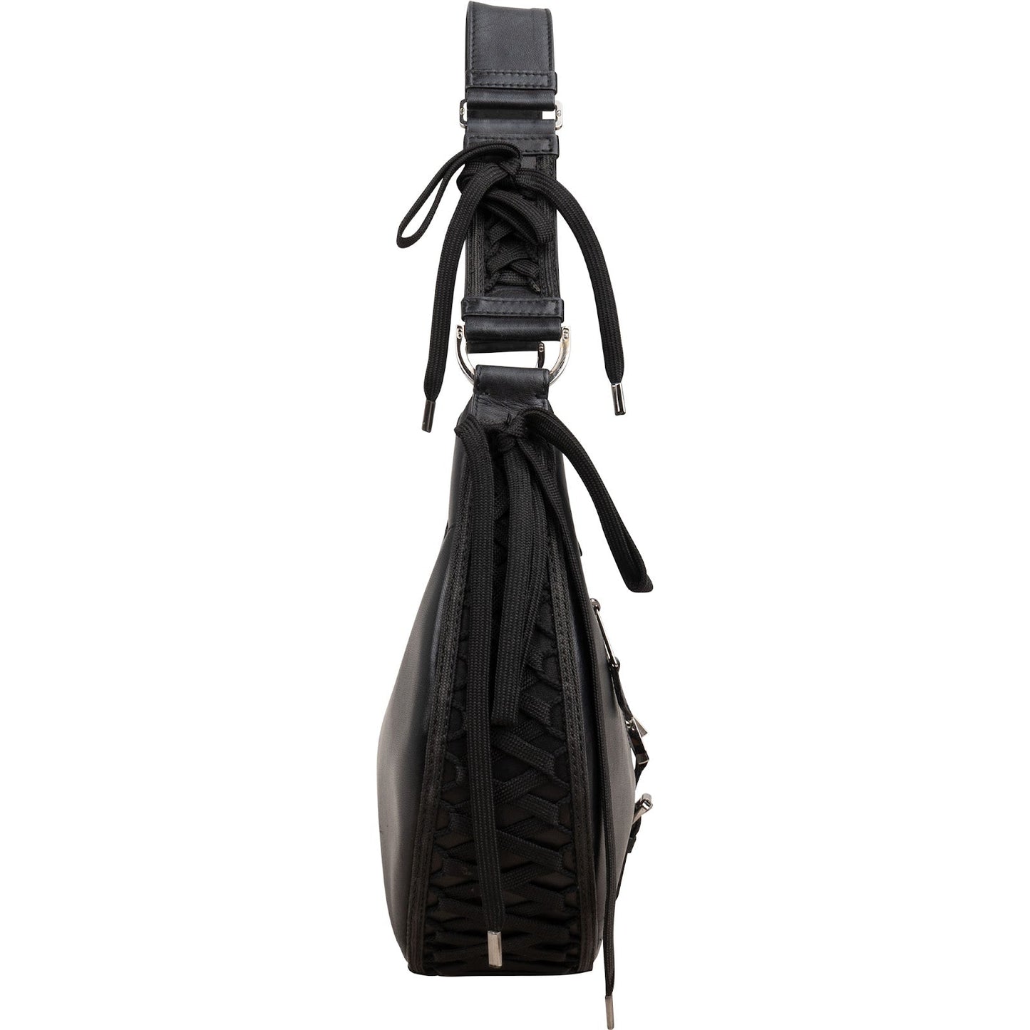 Christian Dior Leather By Galliano AW02 "Admit It" Corset Lace Hobo Shoulder Bag
