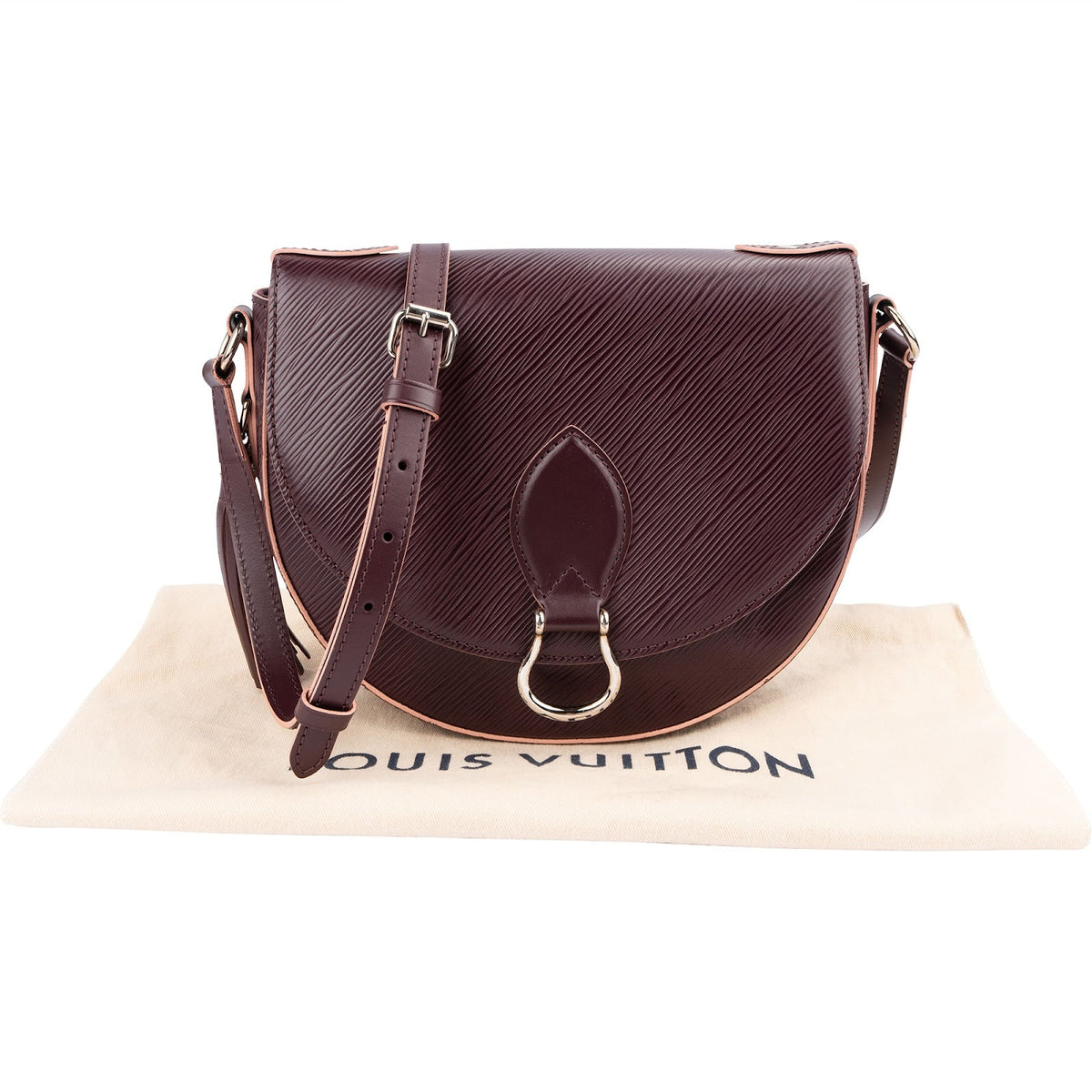 Louis Vuitton Prune/Rose Poudre Epi Leather Maroon NM Saint Cloud Crossbody Bag