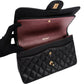 Chanel Quilted Caviar Leather Jumbo Double Flap Crossbody Bag