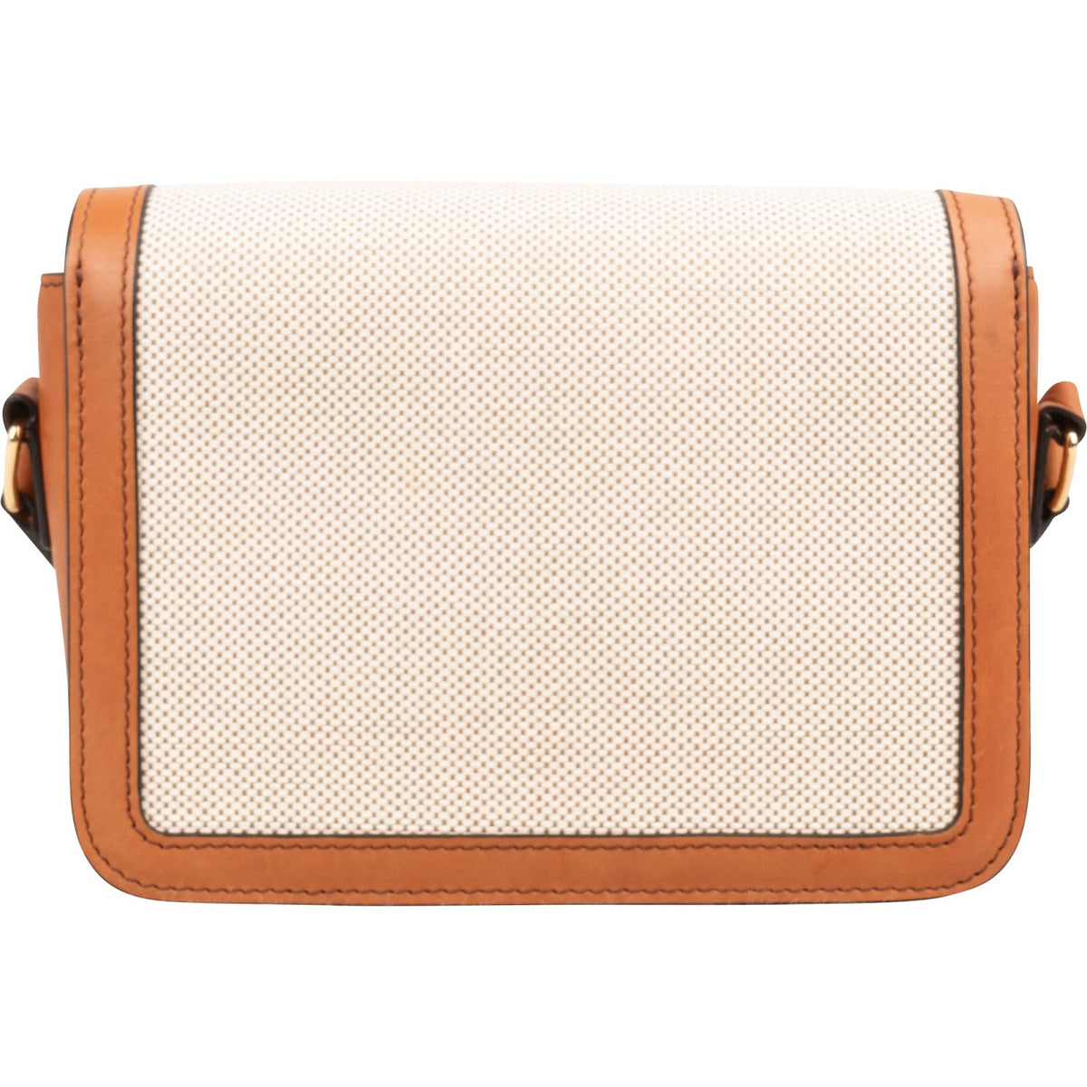 Celine Cotton & Calfskin Small Teen Triomphe Crossbody Bag