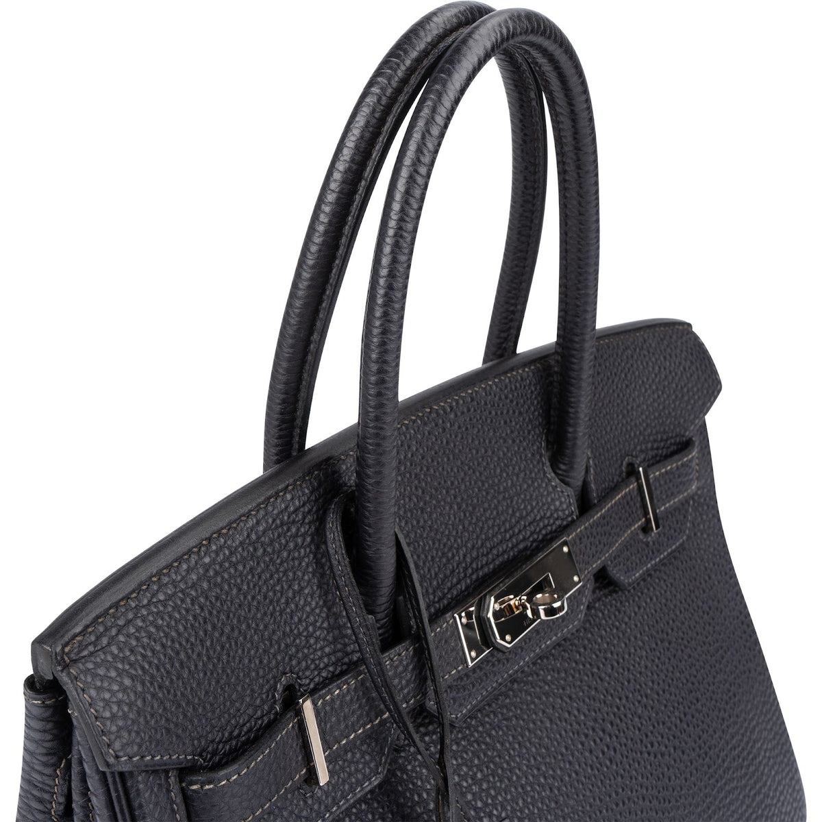 Hermès Dark Navy Bleu Togo Leather Palladium Birkin 30 Handbag