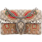 Gucci Limited Monogram GG Supreme  Embroidered Python Dionysus Shoulder Bag