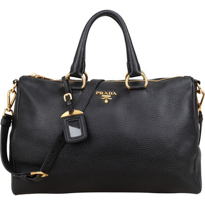 Prada Vitello Daino Leather Bauletto Handbag