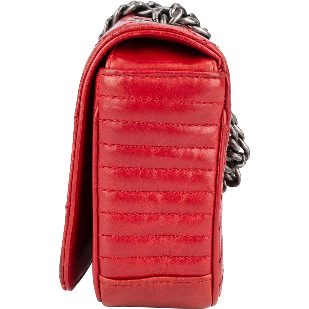 Chanel Quilted Calfskin Leather Boy Single Flap Crossbody Bag
