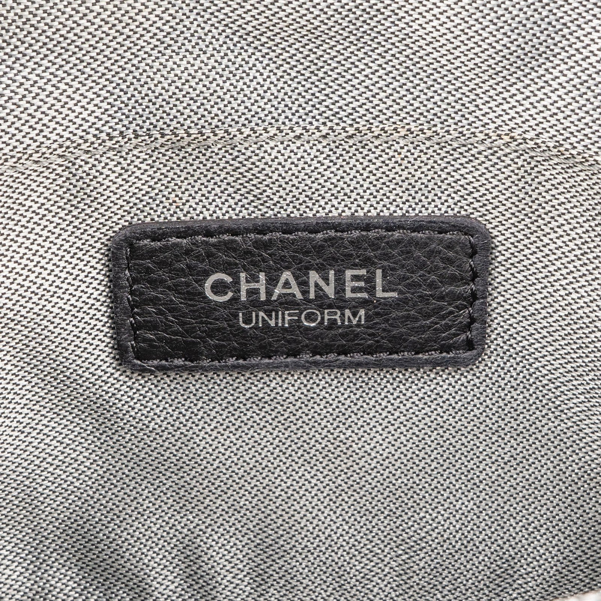 Chanel Noir Quilted Lambskin Palladium Uniform Belt Bag