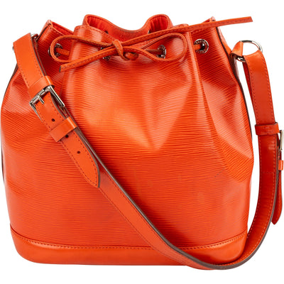 Louis Vuitton Orange Epi Leather NM Sac Noe Petit Shoulder Bag