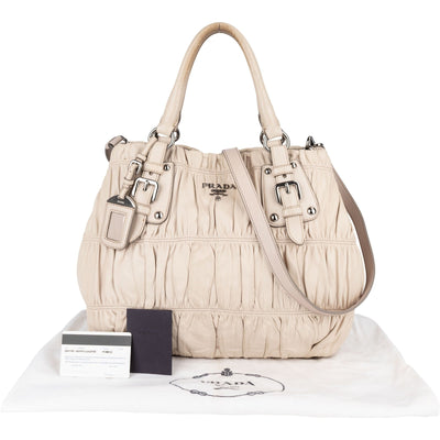 Prada Quilted Nappa Leather Gaufre Tote Handbag