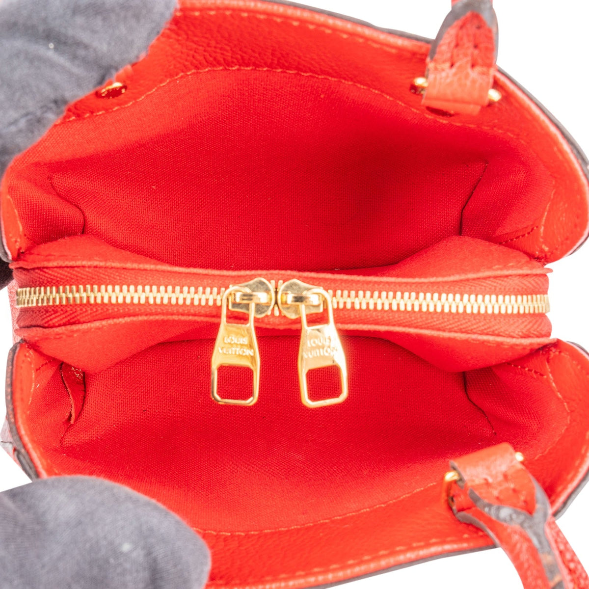 Louis Vuitton Leather Monogram Empreinte Nano Montaigne Crossbody Handbag