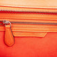 Céline Orange Grained Leather Luggage Handbag