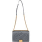 Chanel Quilted Metallic Lambskin Large Boy New Medium Crossbody Bag