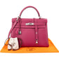 Hermès Tosca Clemence Leather Palladium Kelly 32 Handbag