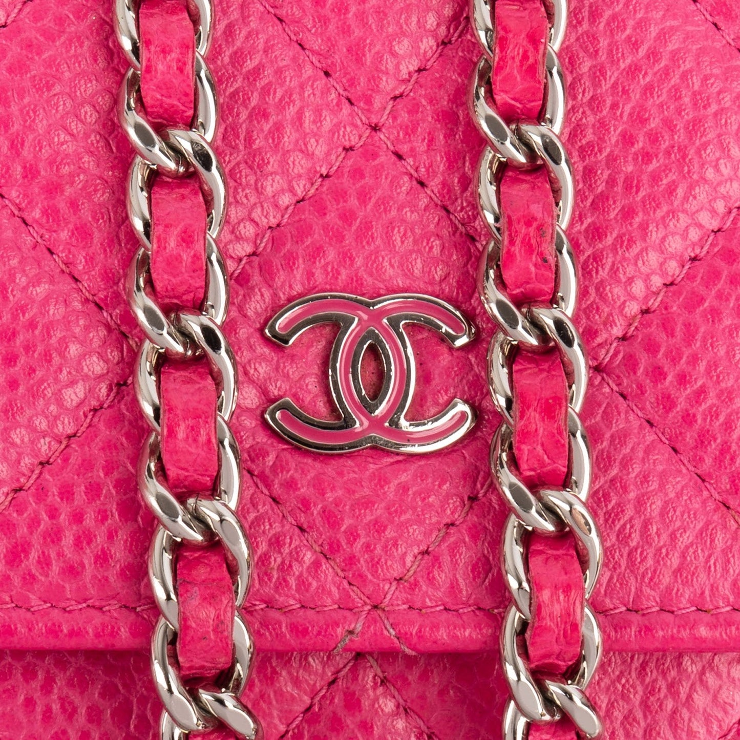 Chanel Quilted Caviar Leather Wallet on Chain Crossbody Bag