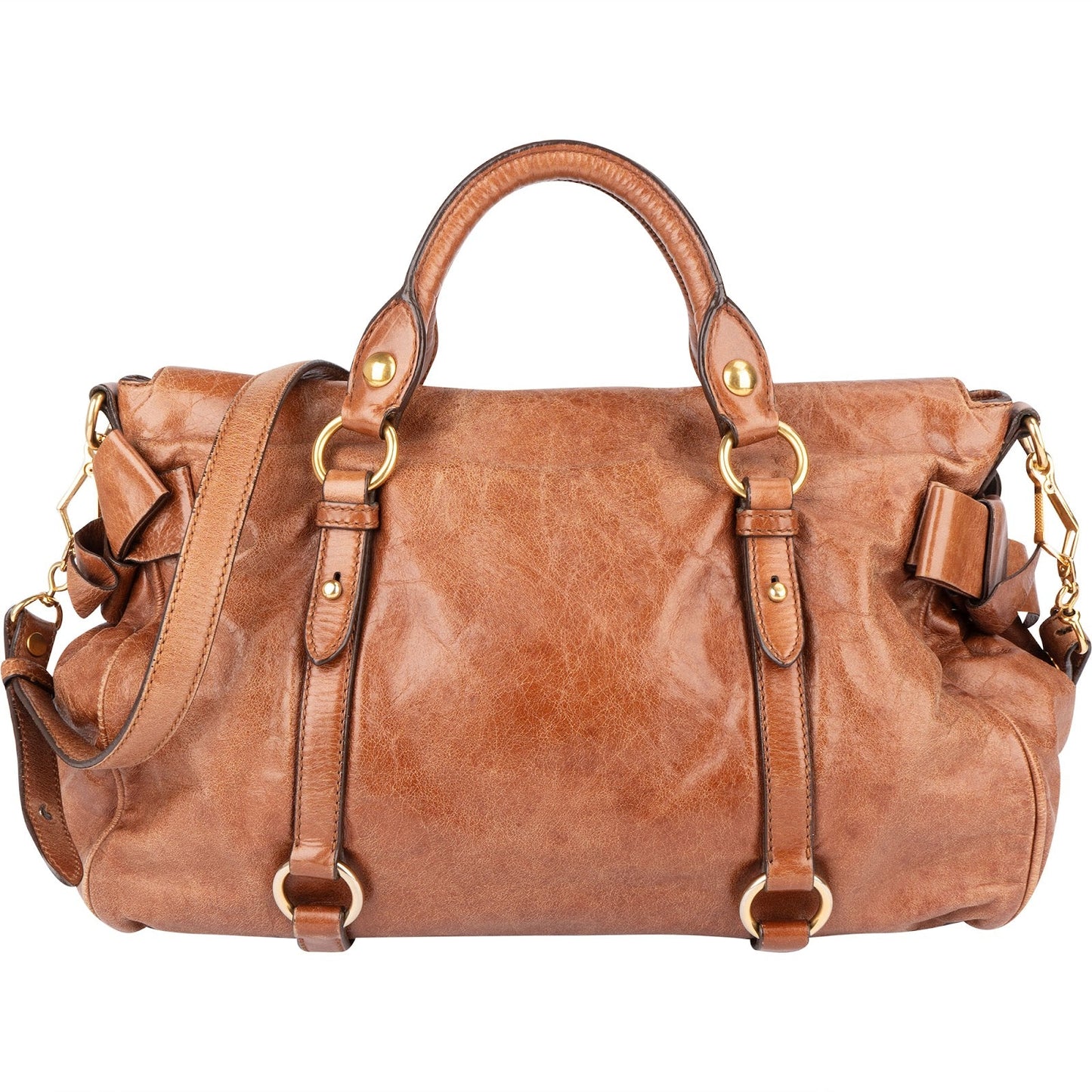 Miu Miu Vitello Lux Bow Handbag