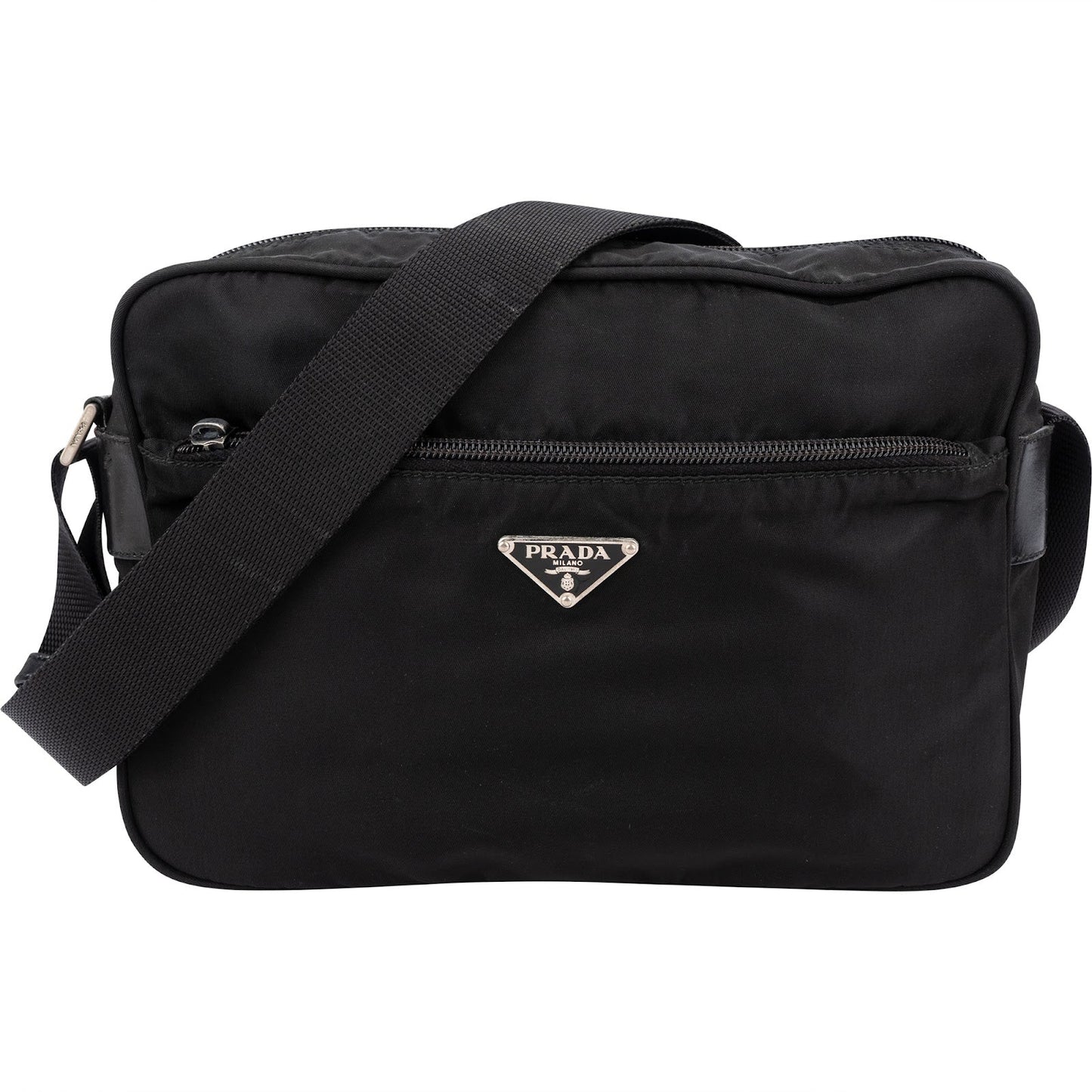 Prada Tessuto Triangle Messenger Crossbody Bag