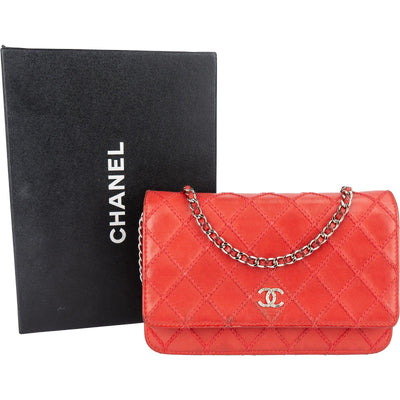 Chanel Stitching Leather Wallet on Chain Crossbody Bag