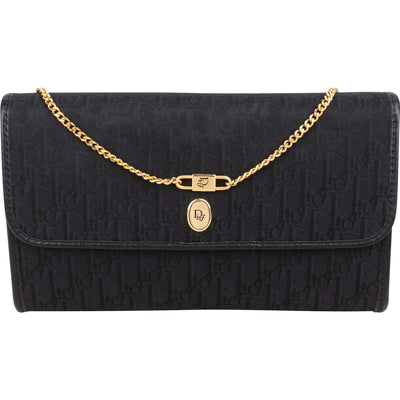 Christian Dior Monogram Oblique Canvas Vintage Chain Crossbody Bag