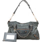 Balenciaga Dark Green Leather Classic City Handbag