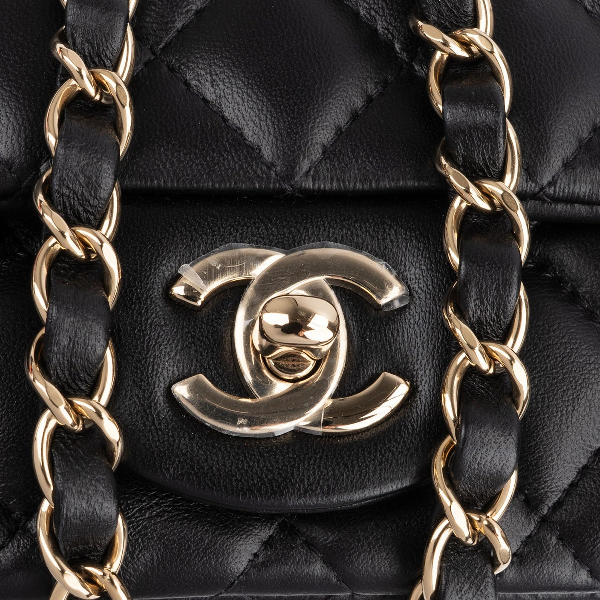 Chanel Quilted Lambskin Mini Square Single Flap Crossbody Bag