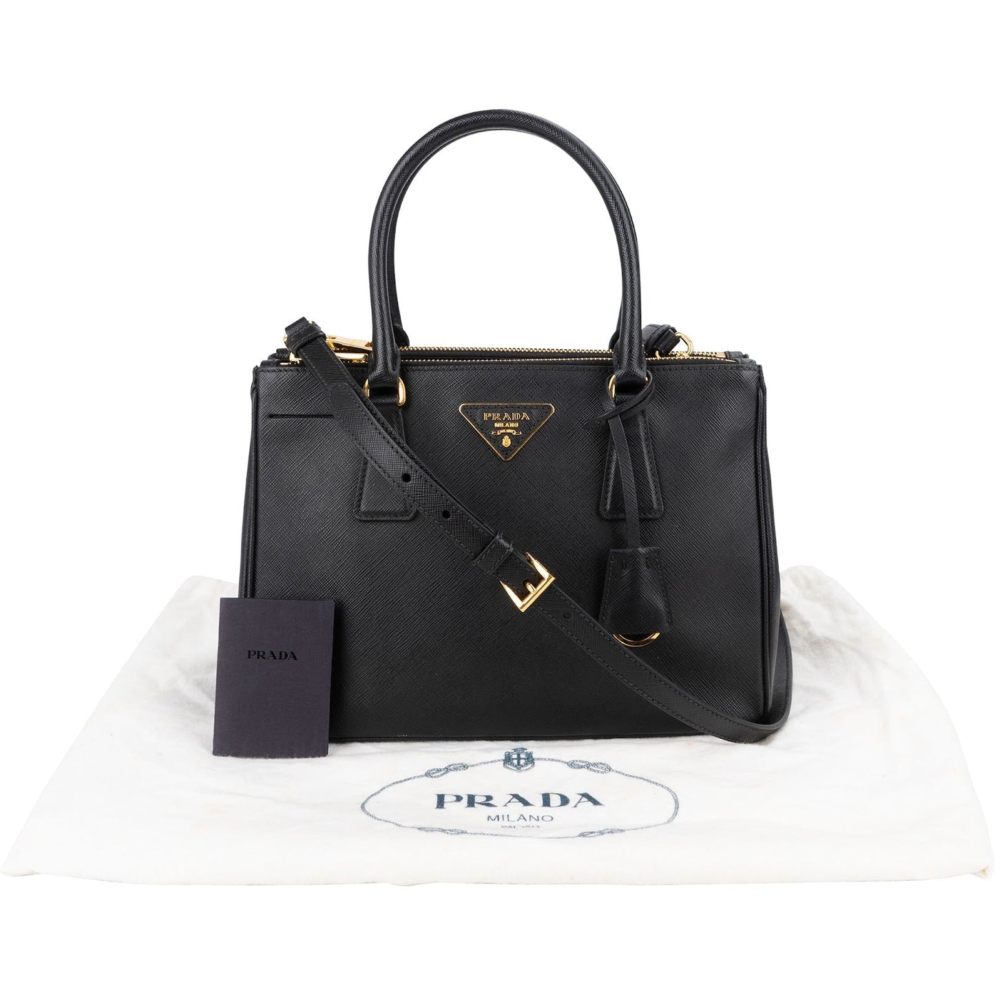 Prada Saffiano Leather Small Galleria Handbag