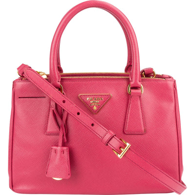 Prada Saffiano Small Galleria Handtasche in Rosa