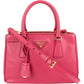 Prada Pink Saffiano Leather Small Galleria Handbag