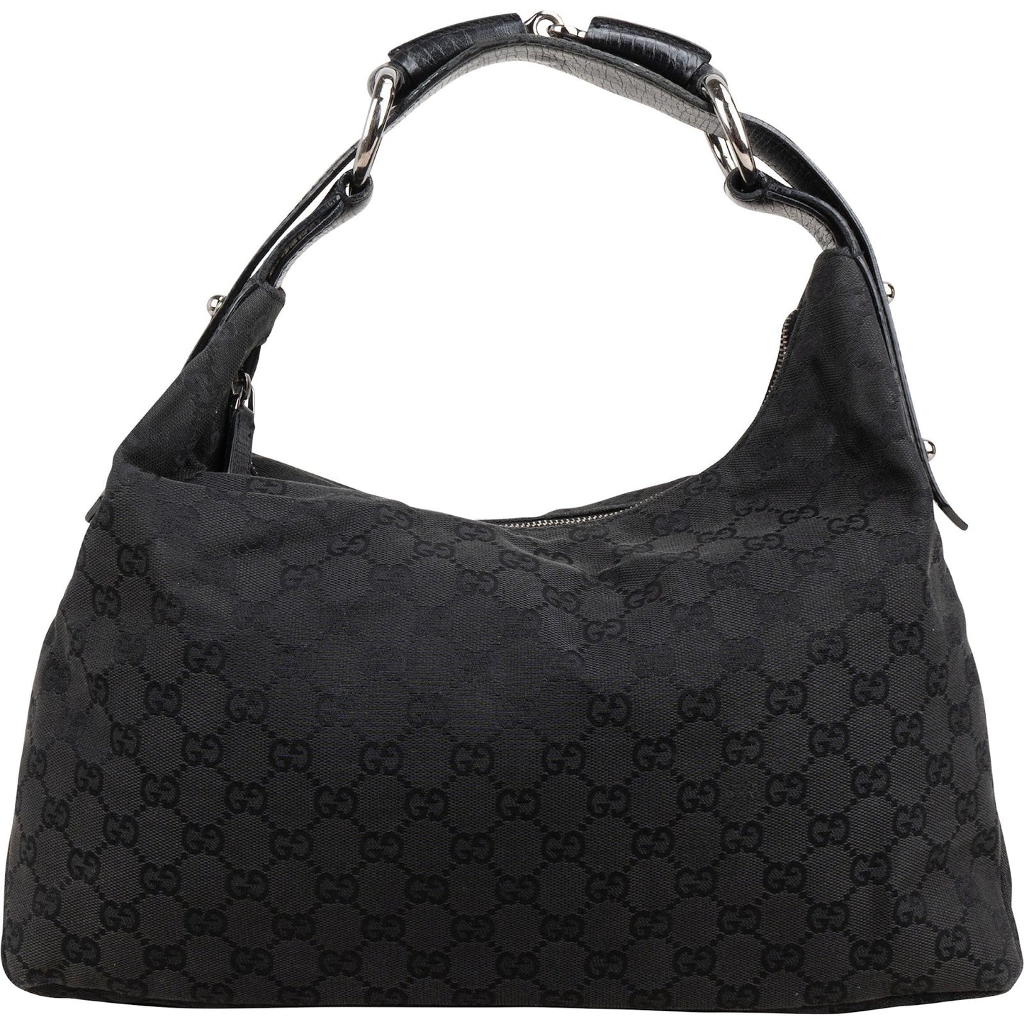 Gucci Monogram GG Canvas Horse Bit Hobo Handbag