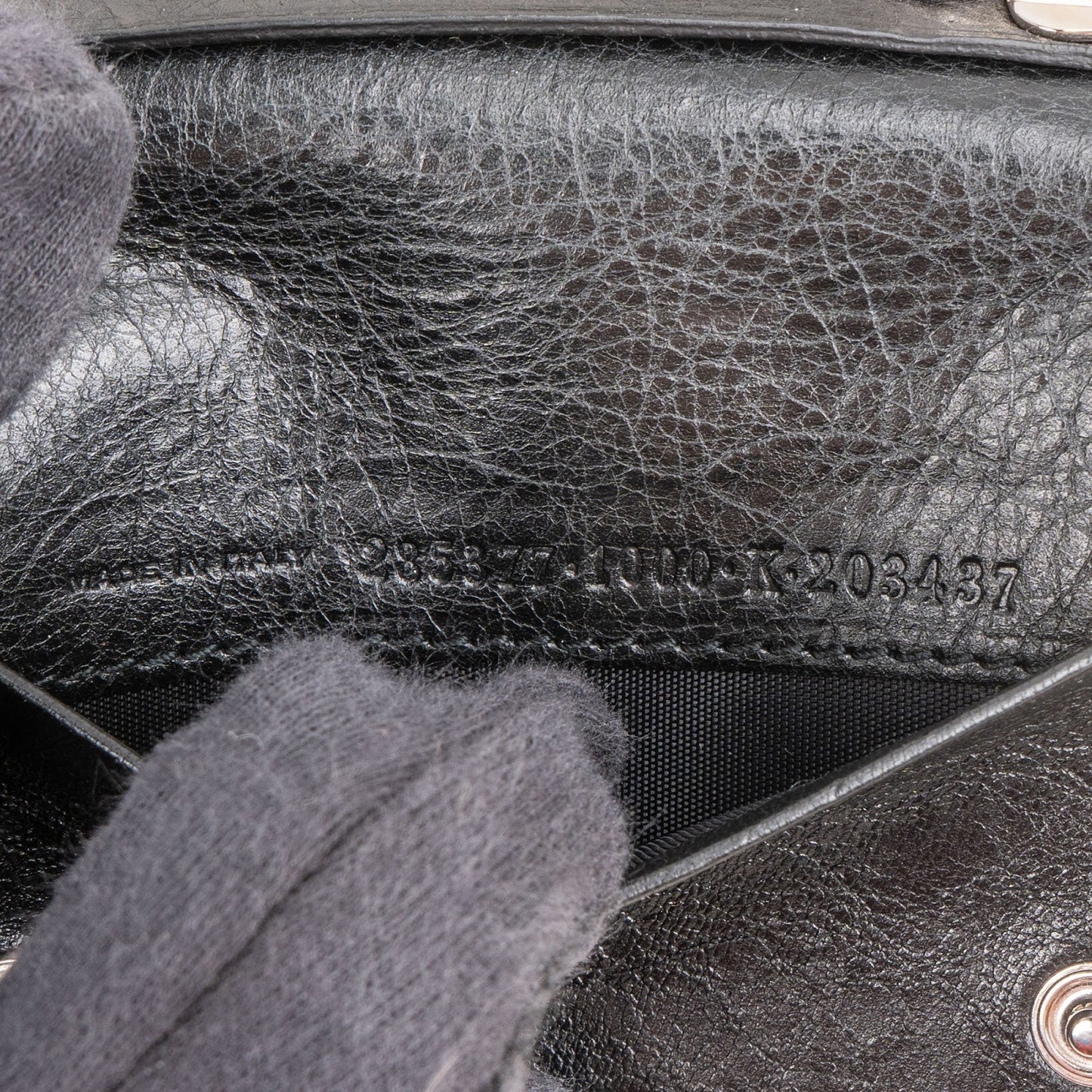 Balenciaga Black Leather Classic Key Holder