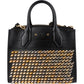 Louis Vuitton Black Studded Leather City Steamer PM Handbag