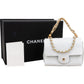 Chanel Quilted Lambskin Mini Single Flap Pearl Handle Crossbody Bag