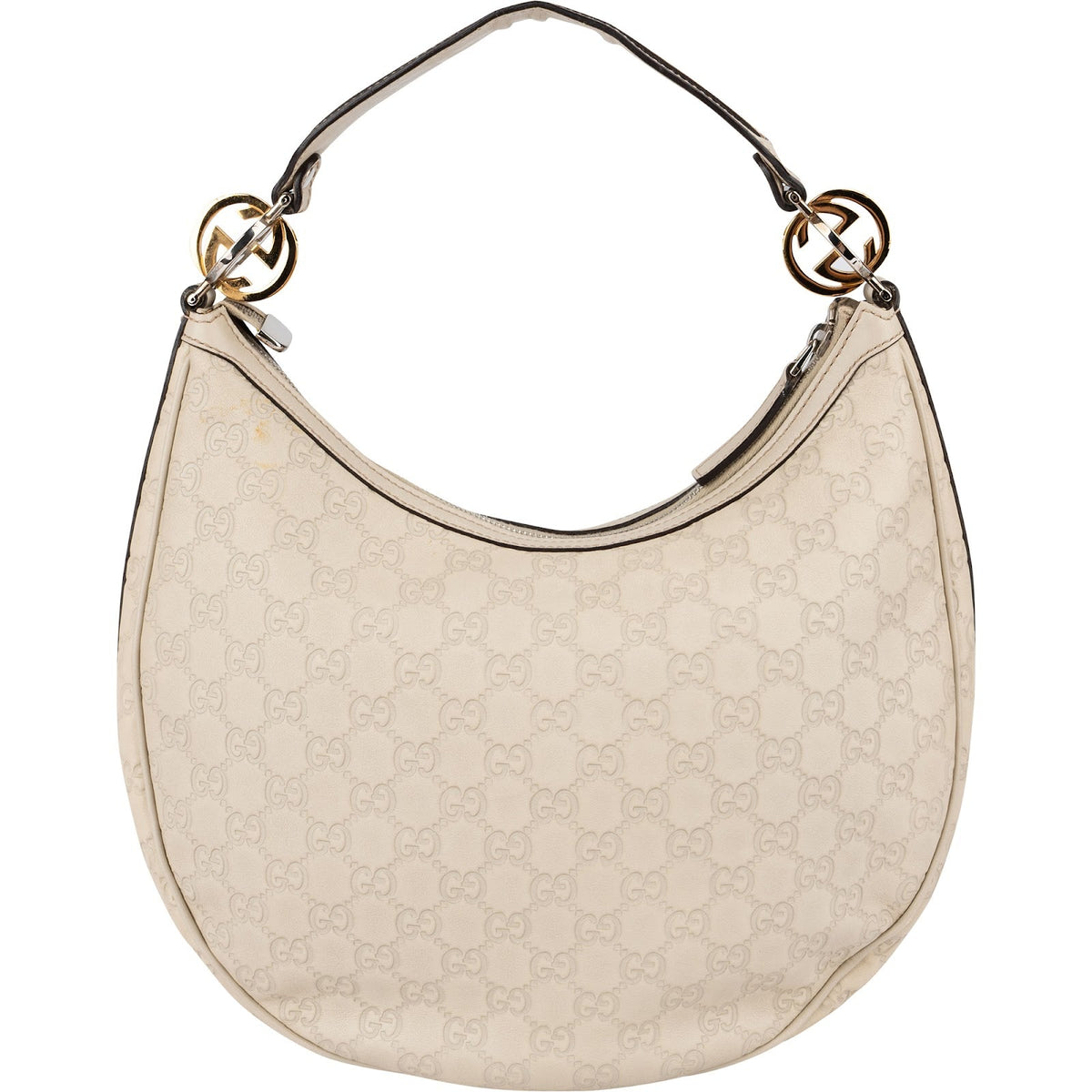 Gucci Guccissima Leather Britt Interlocking G Shoulder Bag